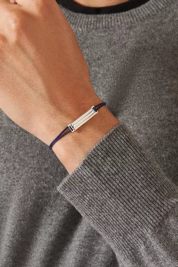 Godron Cord Bracelet in Sterling Silver