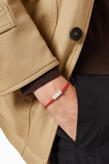 Nato Cable Cord Bracelet in Sterling Silver