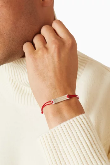 Godron Cord Bracelet in Sterling Silver