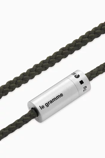 Nato Cable Cord Bracelet in Sterling Silver