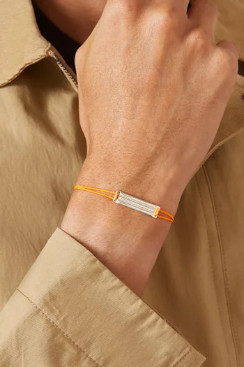Godron Cord Bracelet in Sterling Silver