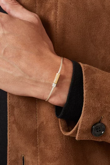 Cable Bracelet in 18kt Yellow Gold & Silver