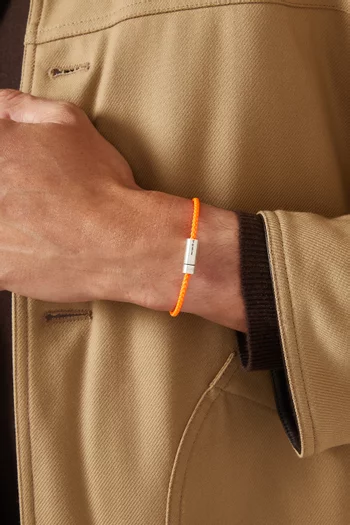 Nato Cable Cord Bracelet in Sterling Silver