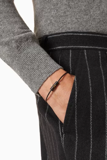 Cable Bracelet in 18kt Yellow Gold & Silver