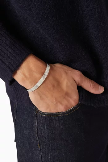 Ribbon Bracelet in Sterling Silver