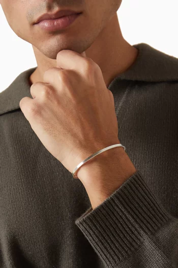 Ribbon Bracelet in Sterling Silver