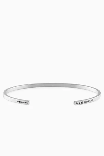 Ribbon Bracelet in Sterling Silver