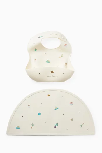 Manners Begin At Breakfast Bib & Placemat Set