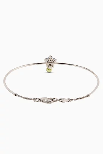 Roses Blue Sapphire Bracelet in 18kt White Gold