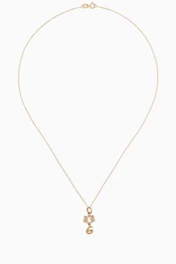 "Maya the Kitten" G Diamond Necklace in 18kt Yellow Gold