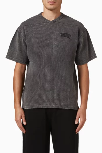 Waffle Rugby T-shirt in Cotton-thermal