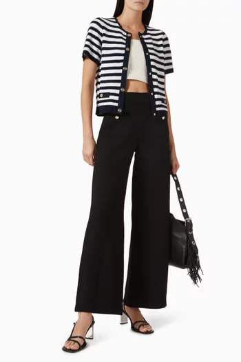 Buttoned Pants in Tweed
