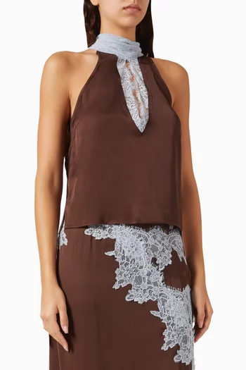 Lace-panel Top in Viscose