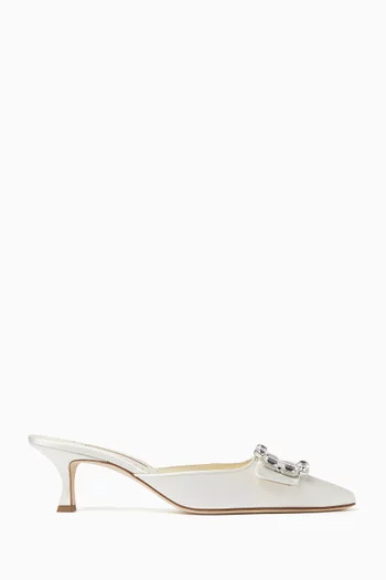 حذاء مايجو مفتوح من الخلف بكعب 50 مم ستان