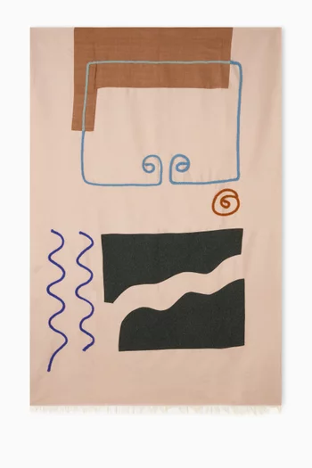 بطانية اتزيار مزيج صوف وقطن