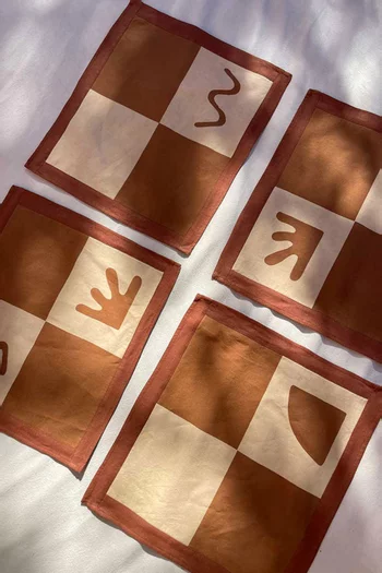 طقم مناديل إسما قطن، 4 قطع