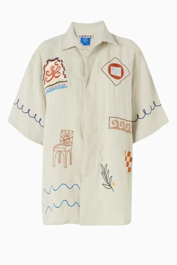 Unisex Rosemary Souvenir Shirt in Linen