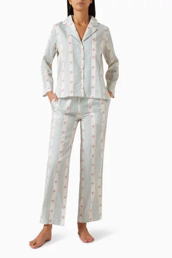 Nanou Pyjama Set in Cotton-satin