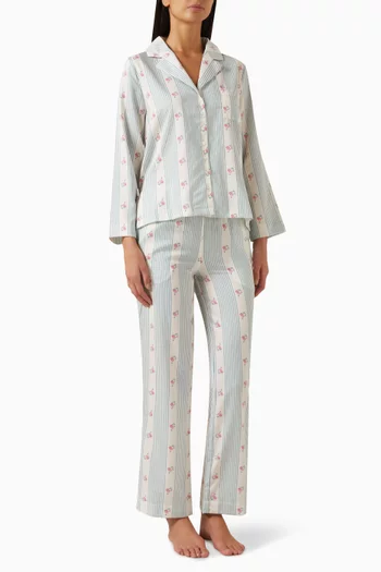 Nanou Pyjama Set in Cotton-satin