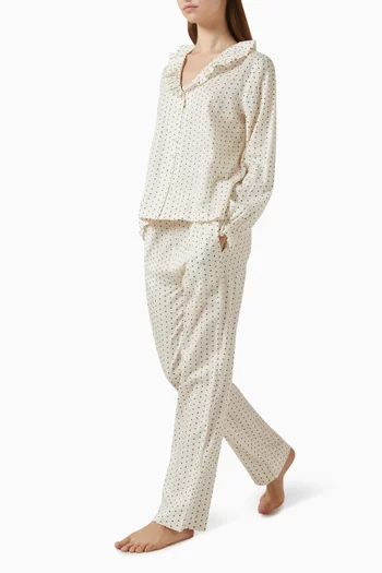 Narcisse Pyjama Set in Cotton-satin
