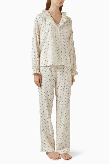 Narcisse Pyjama Set in Cotton-satin