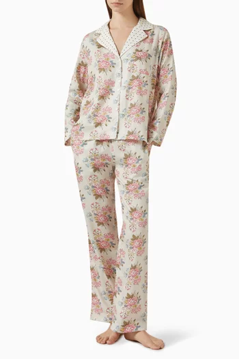 Nathalie Pyjama Set in Cotton-satin
