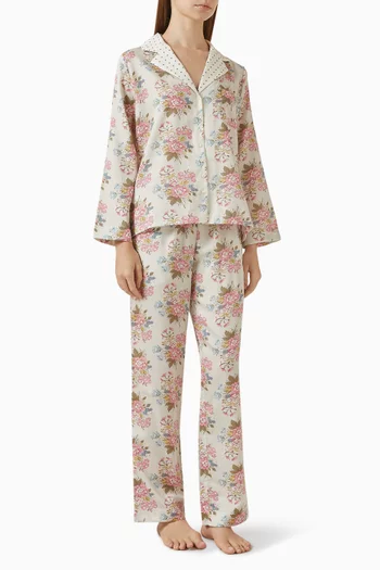 Nathalie Pyjama Set in Cotton-satin