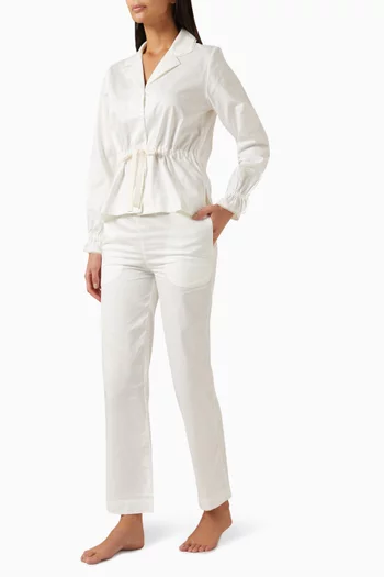 Pauline Pyjama Set in Cotton-satin