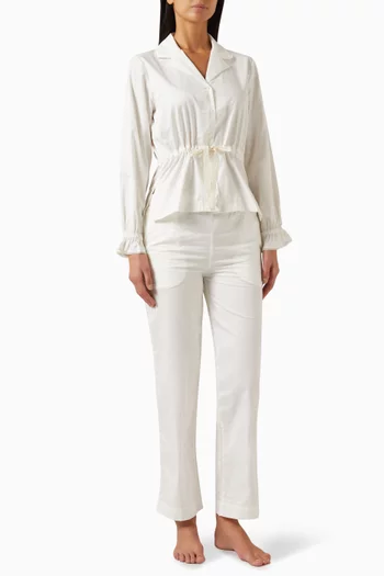 Pauline Pyjama Set in Cotton-satin