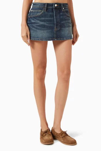 Cherry Mini Skirt in Denim