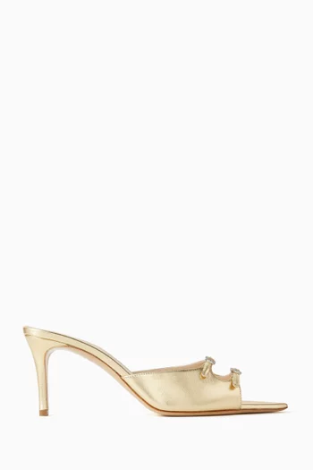 Carol 75 Mule in Metallic Leather