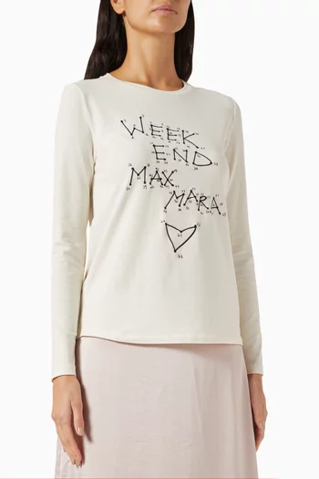 Embroidered Top in Jersey
