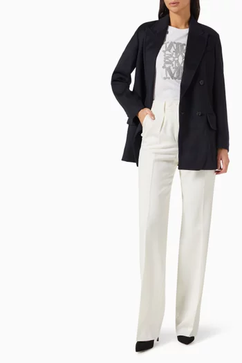 Olimpia Double-breasted Blazer in Camel Wool