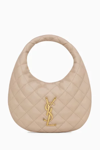 حقيبة إيكارينو مبطّنة جلد ماعز نابا