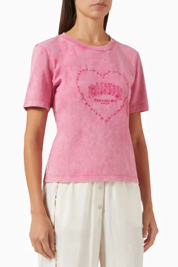 Washed Heart T-shirt in Organic Cotton
