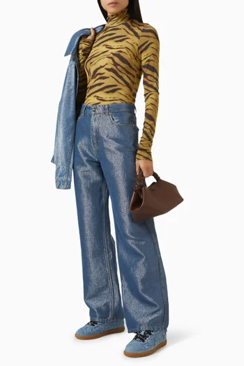 Izey Weft Jeans in Shiny Denim