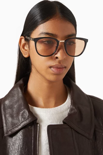ECLIPSE FEATURING A WIDE-FIT SILHOUETTE THIS STYLE OFFERS A COMFORTABLE FIT FOR BROADER FACE SHAPES WHILE DELIVERING AN EFFORTLESSLY REFINED LOOK.:BLK:One Size|218783476