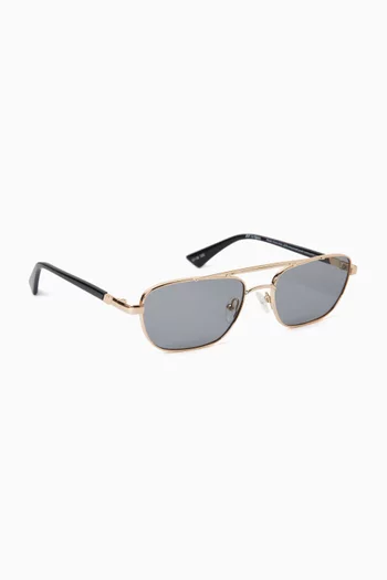 Le Mimi Aviator Sunglasses in Metal