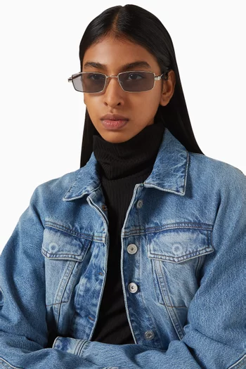 نظارة شمسية بيزارو مستطيلة معدن