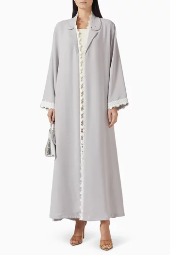 عباية زينة كريب بوليستر كريب