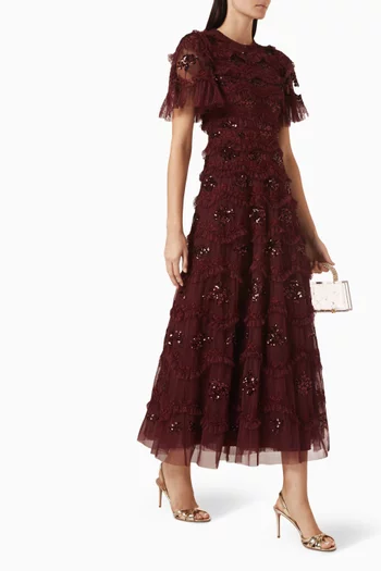 فستان سهرة ديزي ويف بطول الكاحل تول