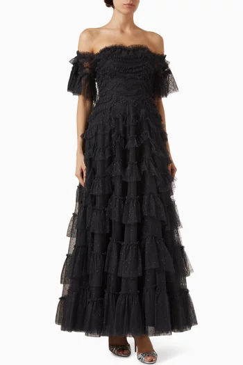 Avivana Off-shoulder Gown in Tulle