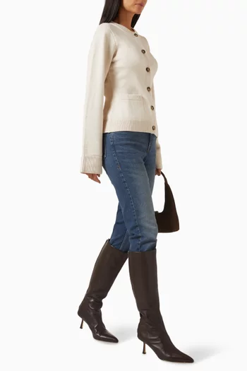 Button-front Knit Cardigan