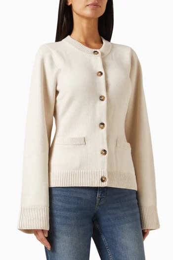 Button-front Knit Cardigan