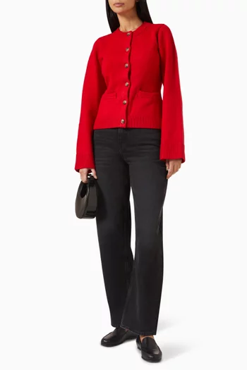 Button-front Knit Cardigan