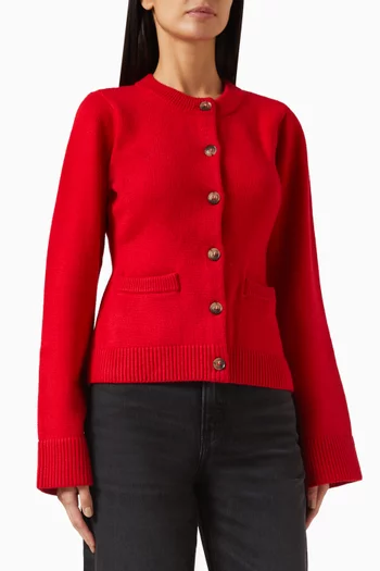 Button-front Knit Cardigan