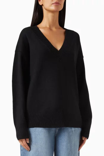 Deep V Knit Sweater