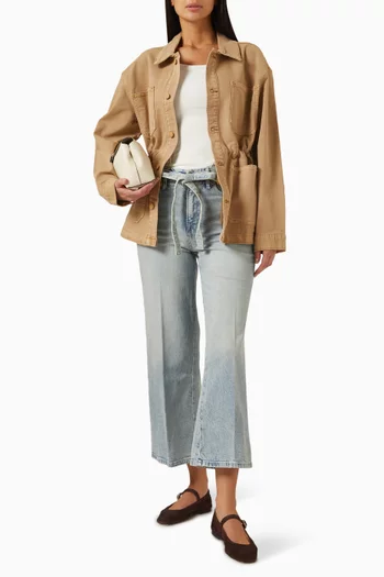 Good Waist Palazzo Cropped Jeans
