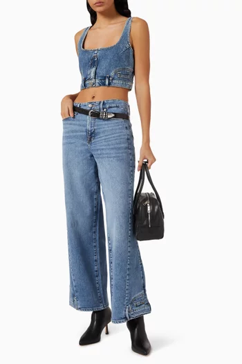Reworked Wide-leg Jeans in Denim