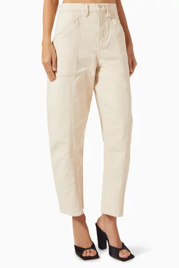 Barrel Cropped Pants in Canvas